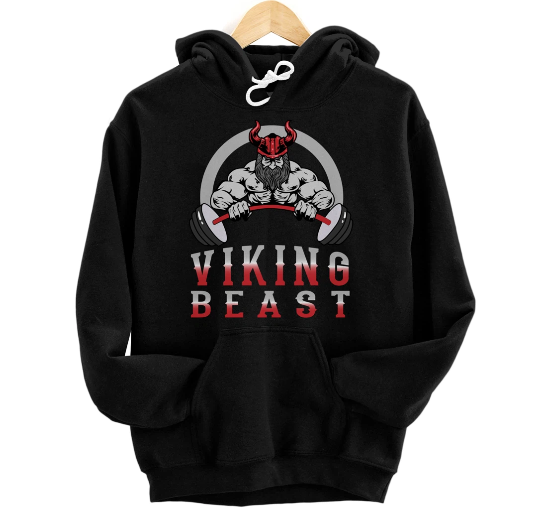 Personalized Viking Beast Bodybuilding Gym Fitness Training Pullover Hoodie