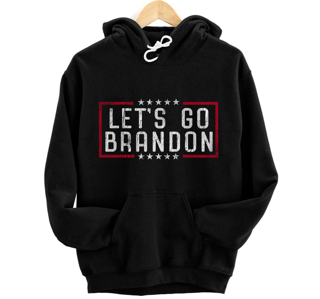 Personalized Lets Go Brandon Patriotic distressed stars Let's Go Brandon Pullover Hoodie