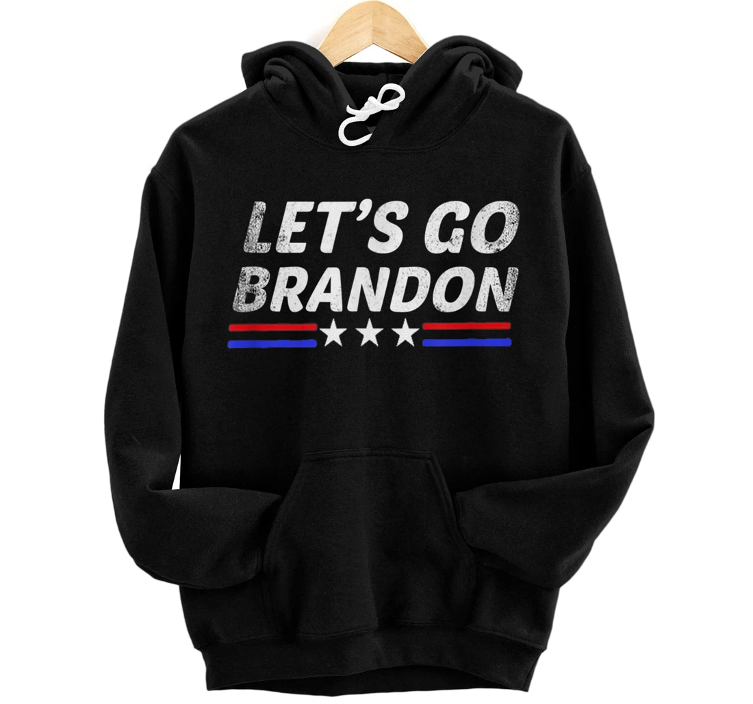 Let's Go Branson Brandon American Biker Usa Flag Pullover Hoodie
