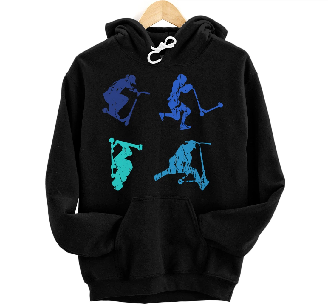 Personalized scooter boys scooter stunt graphic design Pullover Hoodie