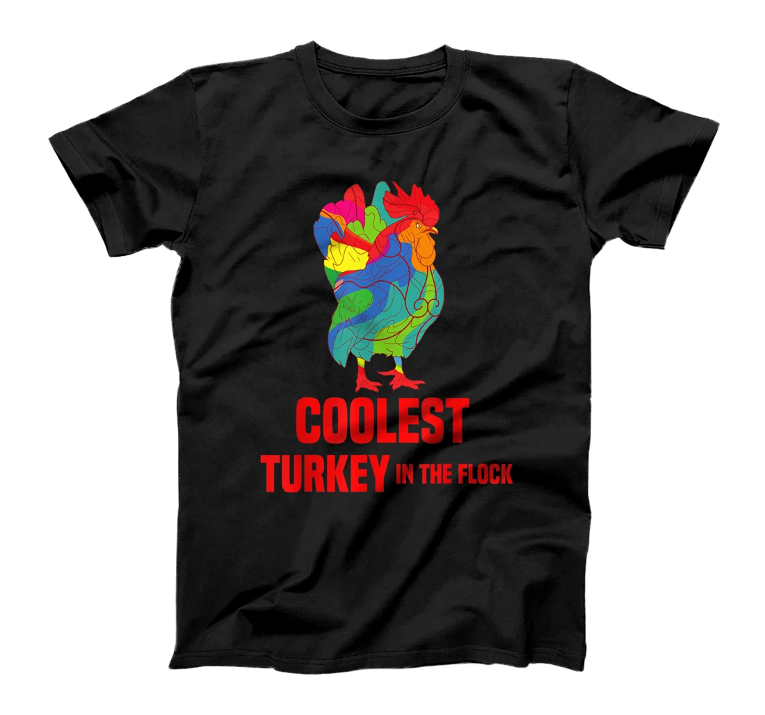 Personalized Coolest Turkey in the Flock T-Shirt, Kid T-Shirt and Women T-Shirt