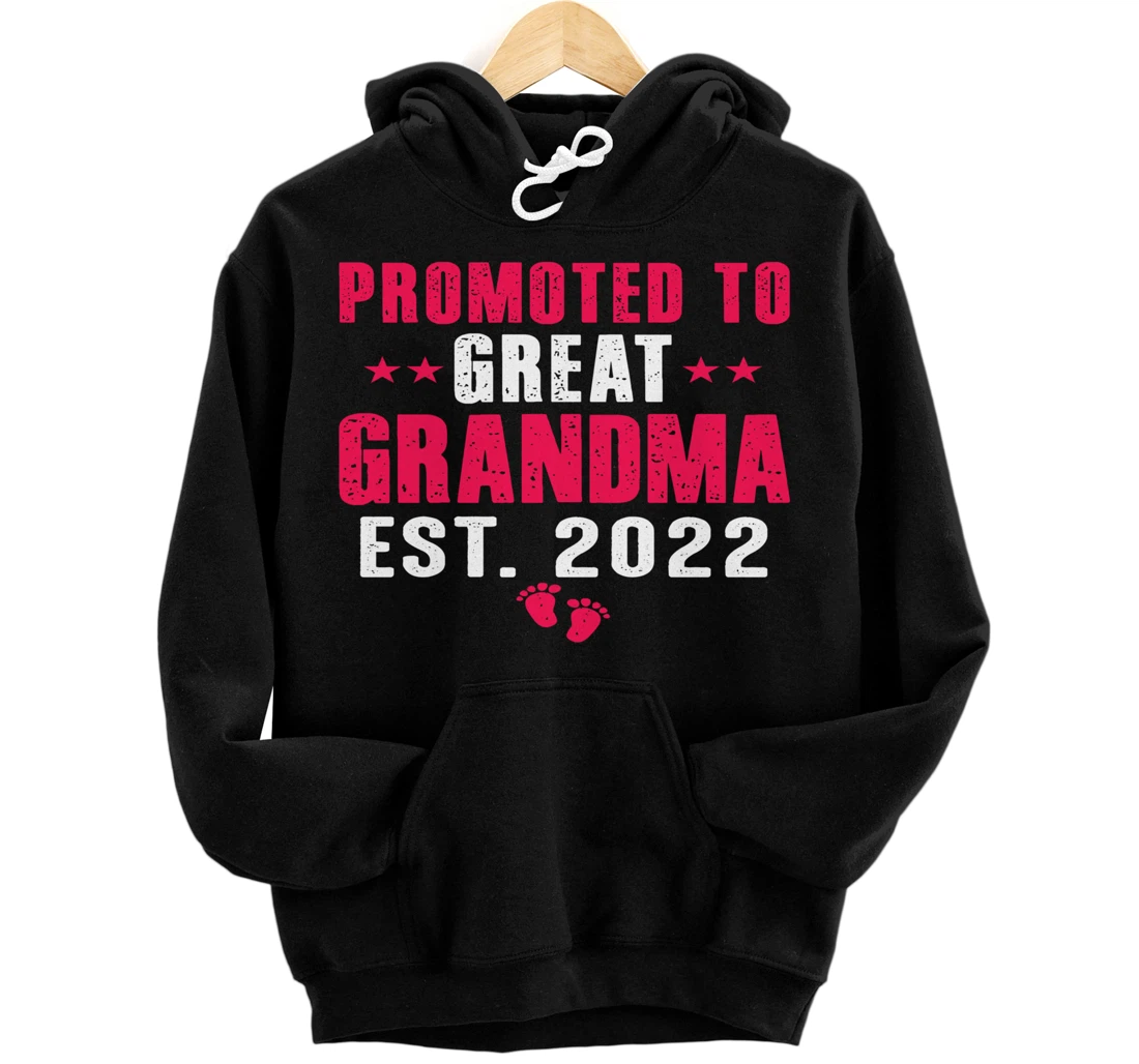 Personalized First Time Great Grandma 2022 Promoted to Great Grandma 2022 Pullover Hoodie