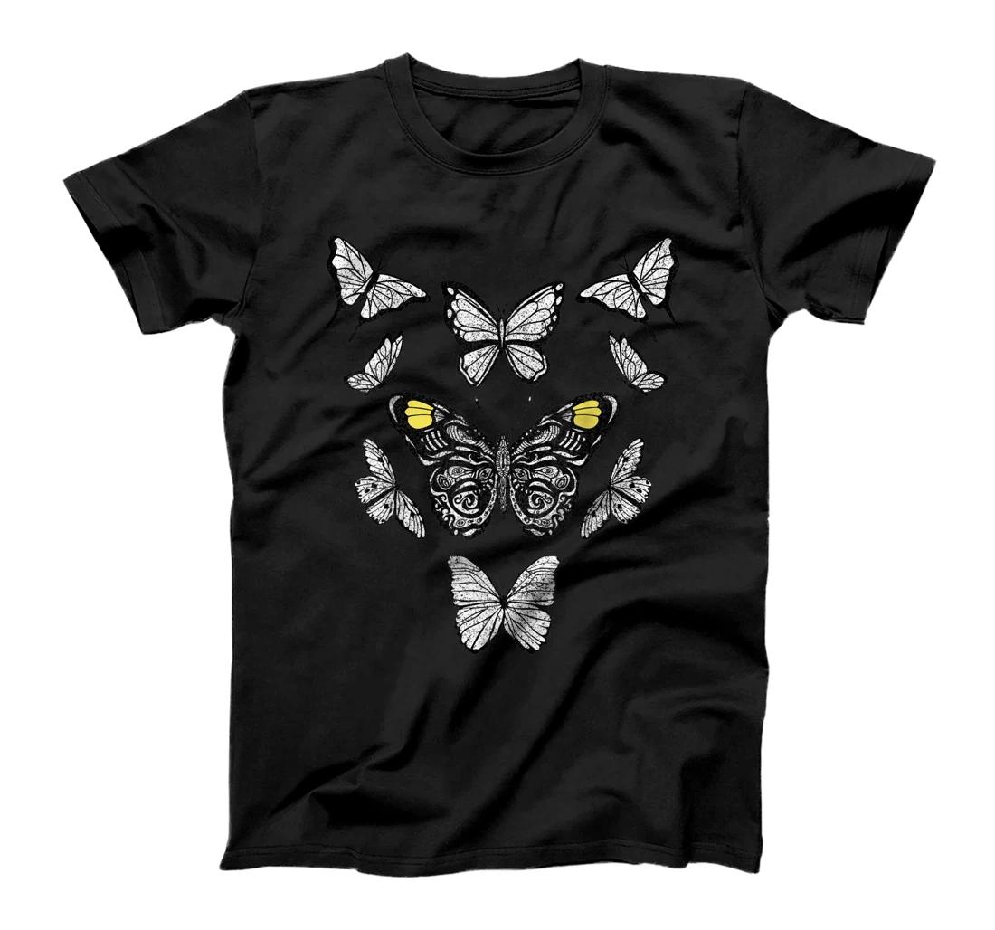 Personalized Womens Butterfly Wolf Fairy Grunge Aesthetic Women Men T-Shirt, Women T-Shirt