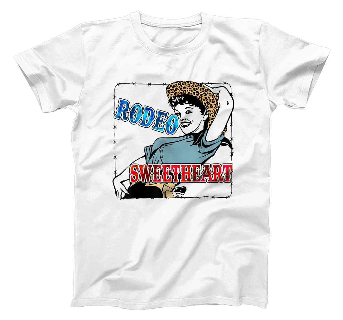Personalized Retro Rodeo Cowgirl Hat Leopard Western Country Cowboy Gift T-Shirt, Kid T-Shirt and Women T-Shirt