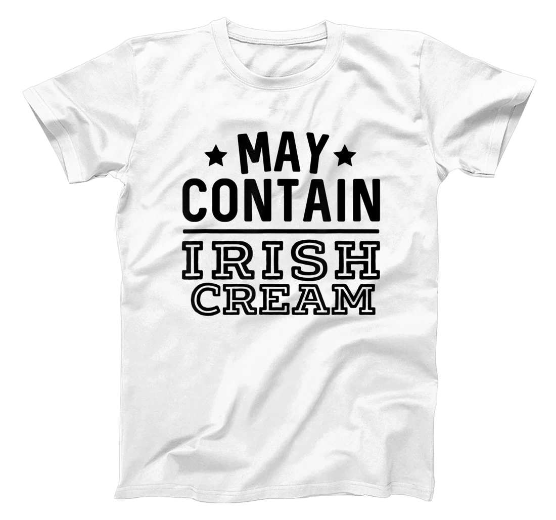 Personalized May Contain Irish Cream Whiskey Bourbon Bar Crawl T-Shirt, Women T-Shirt