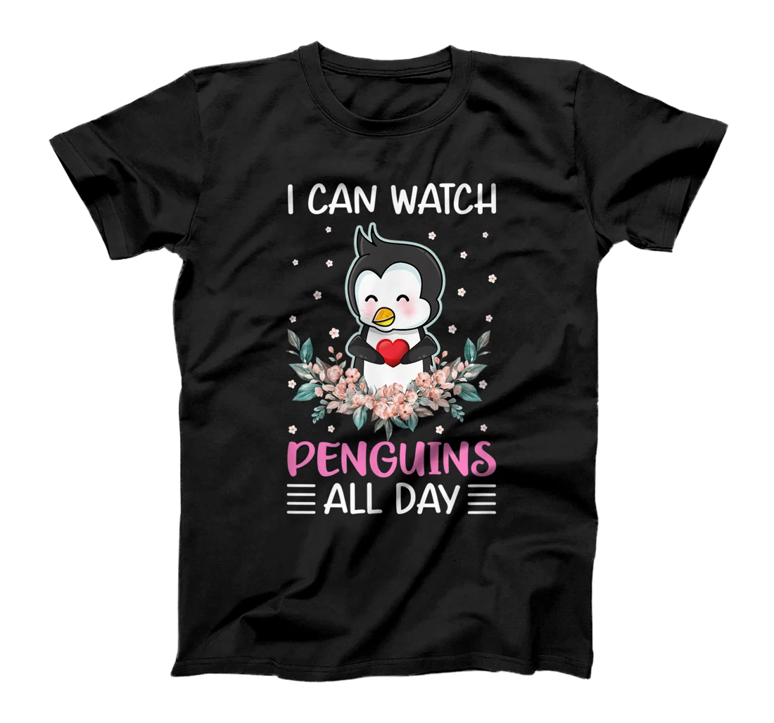 Personalized Womens Funny Gentoo King Penguin Lover I Can Watch Penguins All Day T-Shirt, Kid T-Shirt and Women T-Shirt