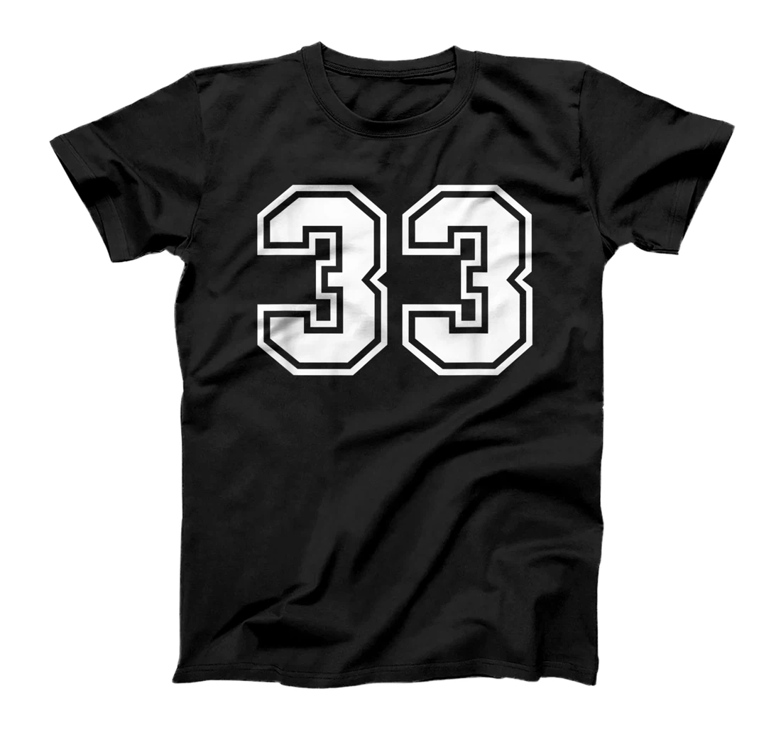Personalized Number #33 Sports Jersey Lucky Favorite Number T-Shirt, Kid T-Shirt and Women T-Shirt