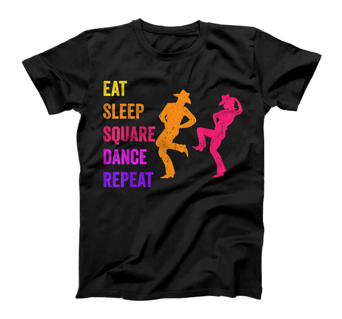 Personalized Eat Sleep Square Dance Repeat Square Dancing T-Shirt, Women T-Shirt