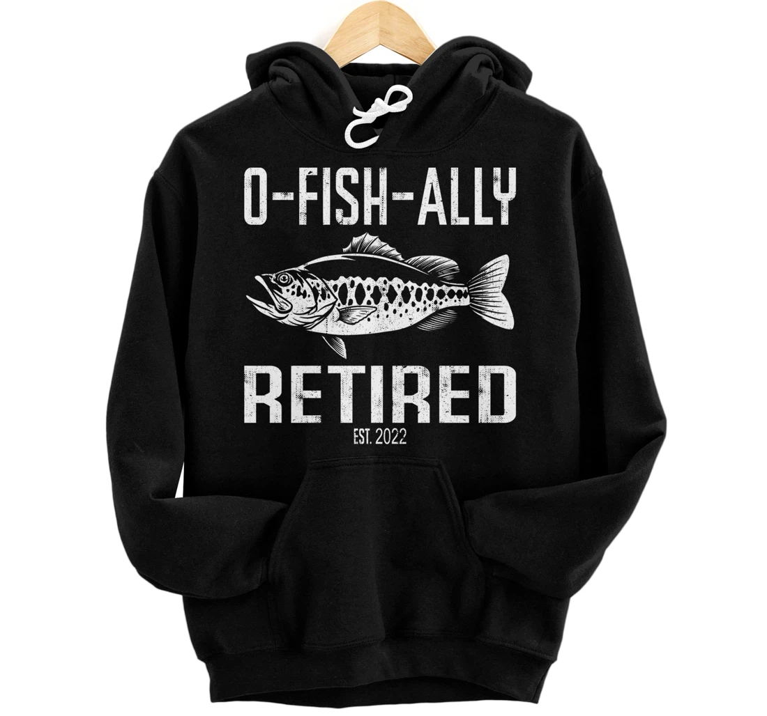 Personalized O'Fishally Retired 2022 Funny Pun Fishing Lover Retirement Pullover Hoodie