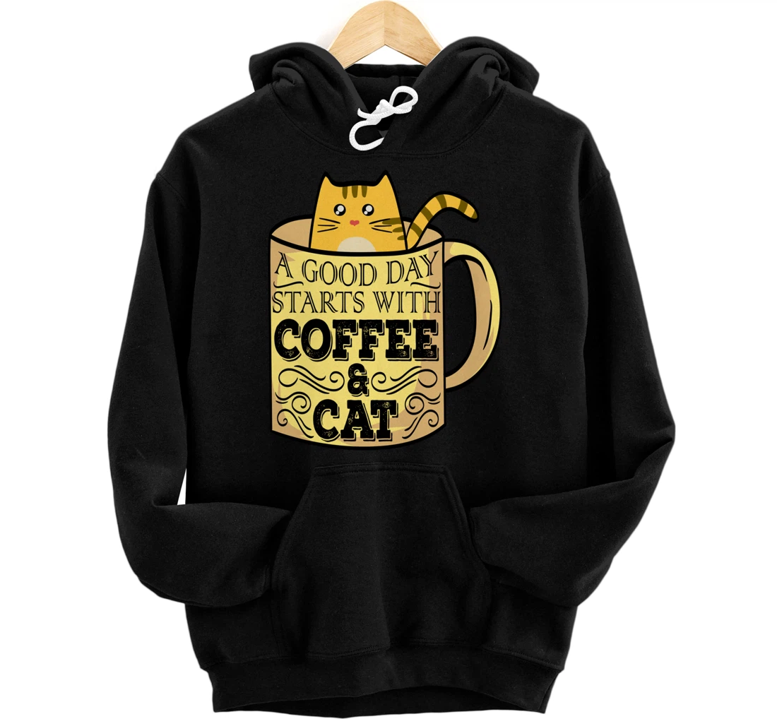 Personalized Funny Orange Cat Coffee Mug Hoodie Pullover Hoodie