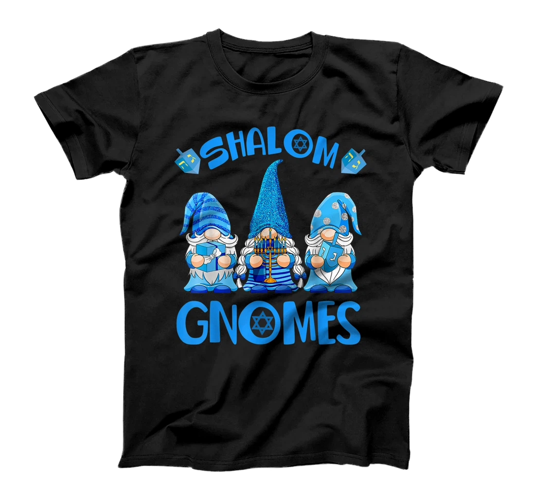Personalized Gnome Hanukkah Funny Jewish Shalom Gnomes Chanukah Lights T-Shirt, Kid T-Shirt and Women T-Shirt