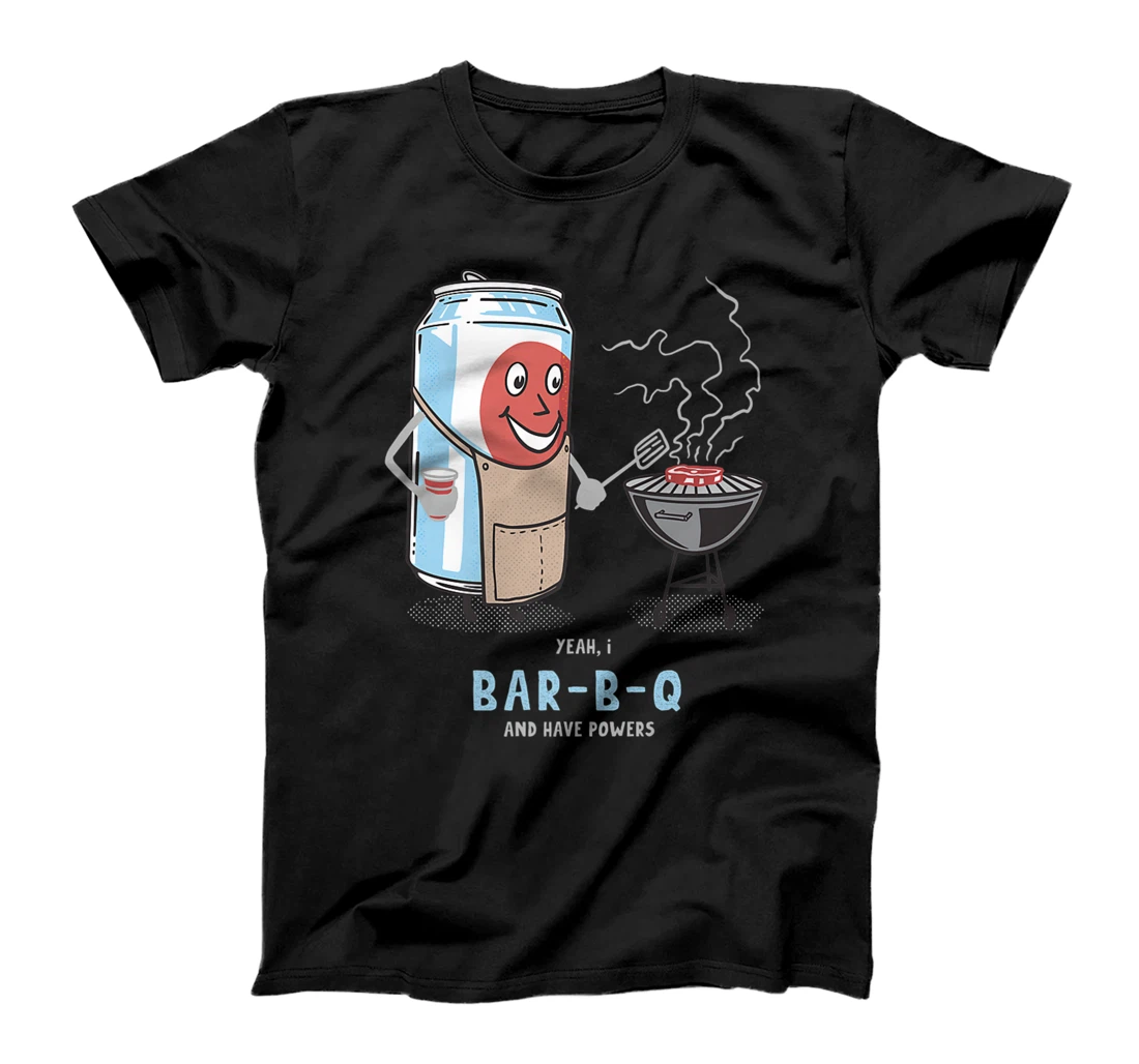 Personalized Womens Yeah, I Bar-B-Q And Have Powers Cute Novelty Happy Humor T-Shirt, Women T-Shirt