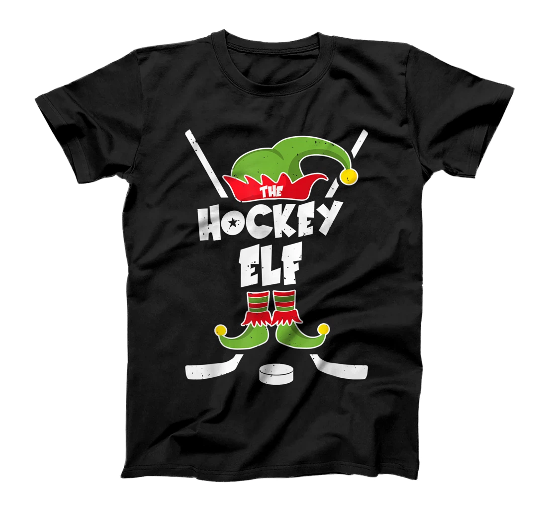 Personalized Womens Ice Hockey Elf T-Shirt, Kid T-Shirt and Women T-Shirt Funny Hockey Xmas Elve Costume Gift T-Shirt, Kid T-Shirt and Women T-Shirt
