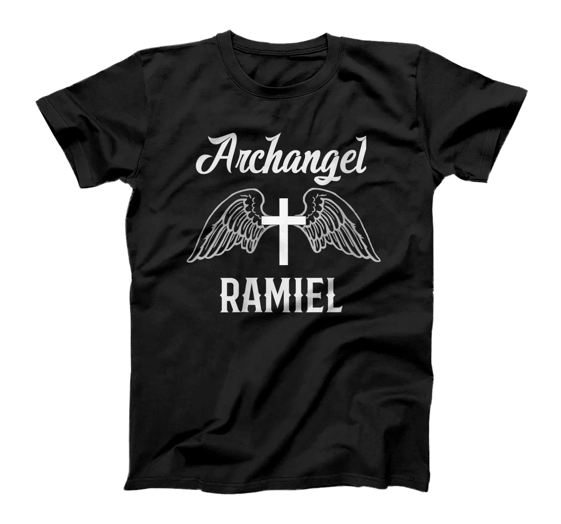 Personalized Womens Saint Ramiel the Archangel Traditional Catholic Prayer T-Shirt, Women T-Shirt