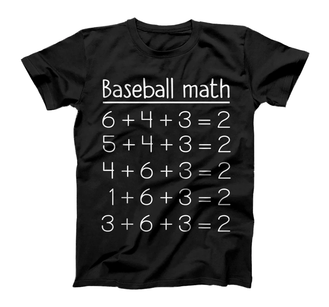 Personalized Baseball Fans math Inspired 6 4 3 2 Play Turn Two T-Shirt, Kid T-Shirt and Women T-Shirt