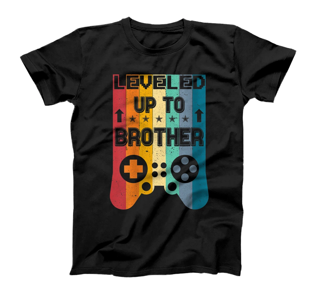 Personalized Womens Leveling up To Brother 2022 Funny Gamer Retro Vintage T-Shirt, Women T-Shirt