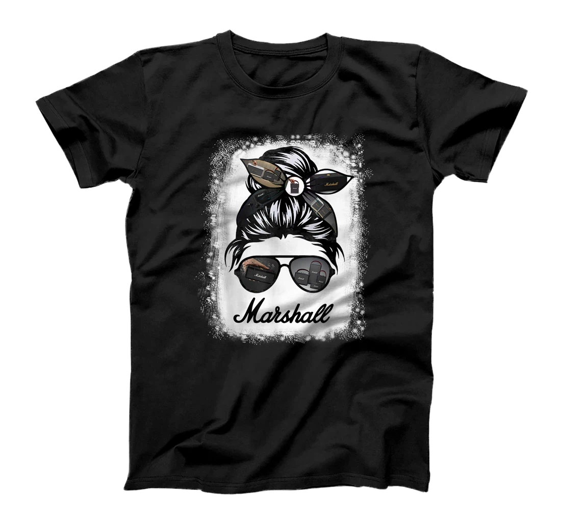 Personalized Funny Messy Bun R.u.s.h band Sunglasses Hair Bun T-Shirt, Women T-Shirt