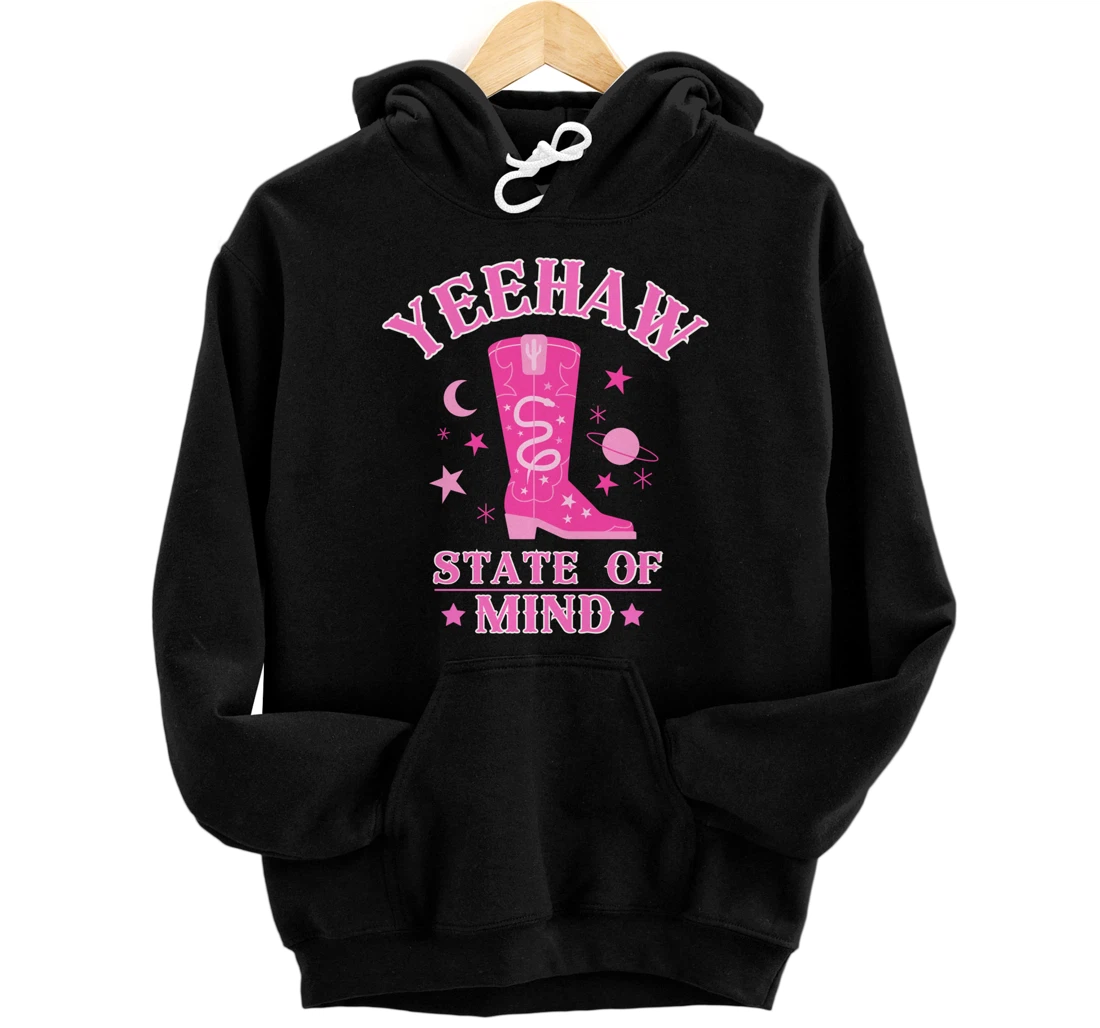 Personalized Howdy Rodeo Hot Pink Wild Western Yeehaw Cowgirl Country Pullover Hoodie