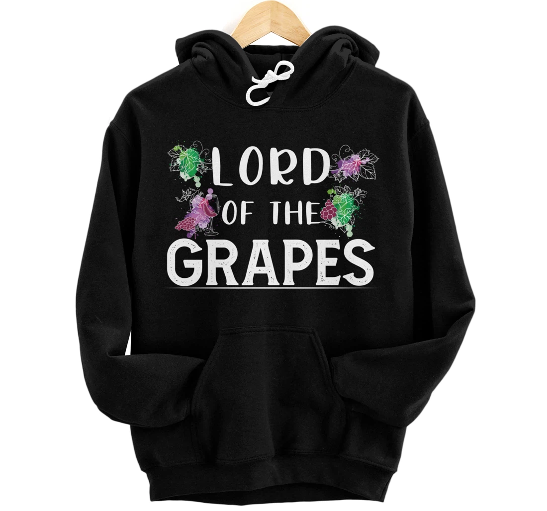 Personalized The Lord Of The Grapes Winegrower Winemaker Wine Glass Pullover Hoodie