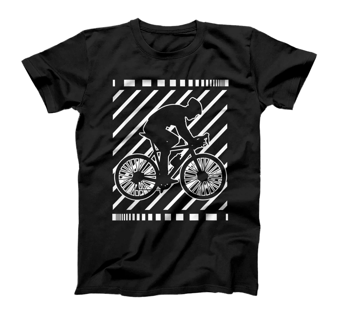 Personalized Mountain Bike Silhouette Cyclist Cycling T-Shirt, Kid T-Shirt and Women T-Shirt