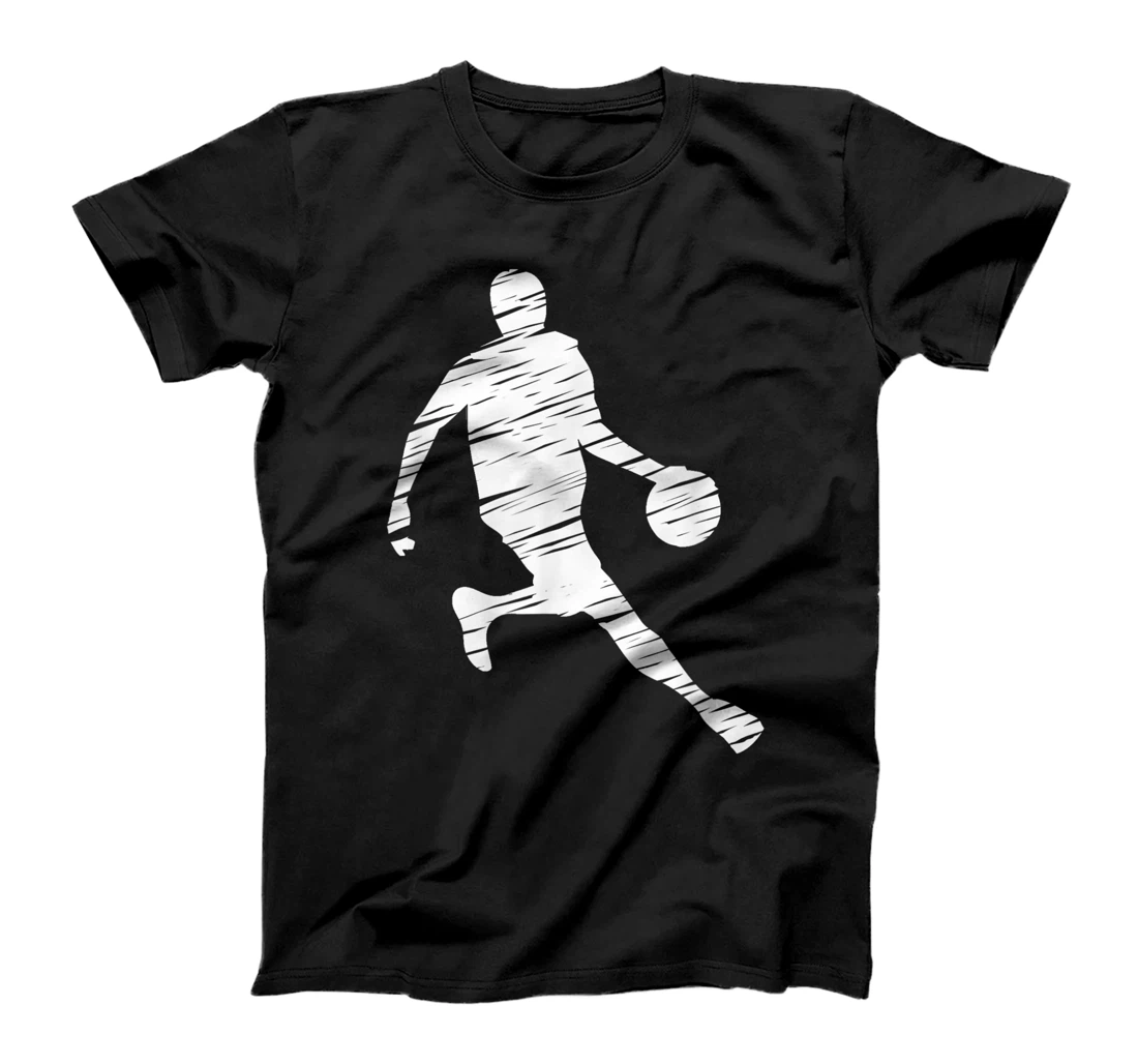 Personalized Basketball player retro lines T-Shirt, Women T-Shirt