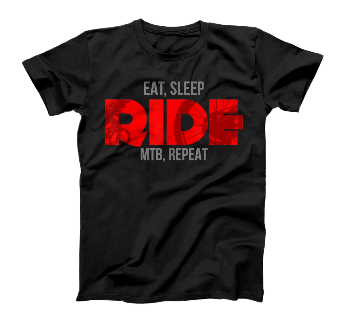 Personalized Womens Ride Mountainbike Cycling cyclist or Eat, Sleep, MTB, Repeat T-Shirt, Kid T-Shirt and Women T-Shirt