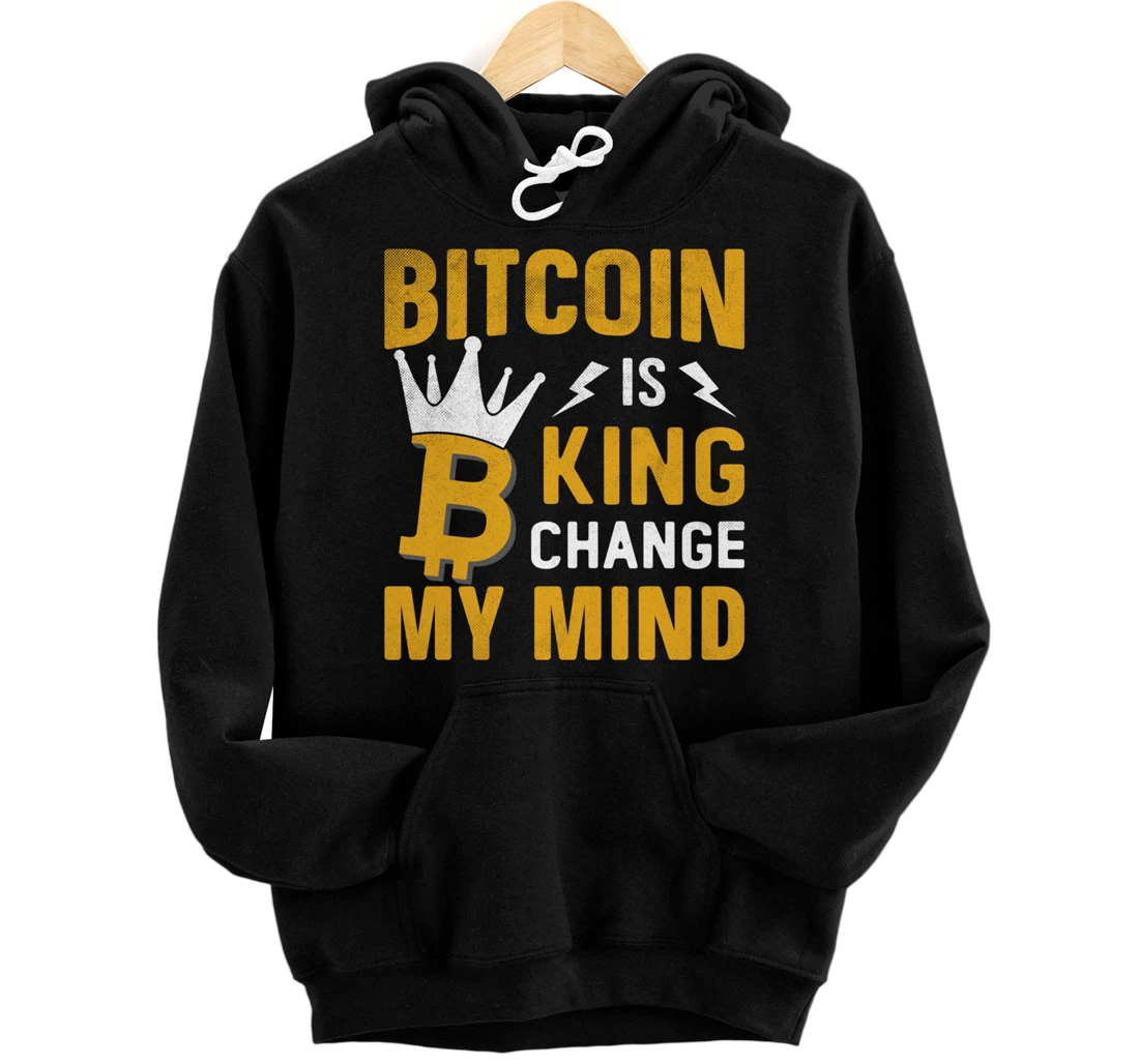 Personalized BTC is King Bitcoin Cryptocurrency Crypto Trader Vintage Pullover Hoodie