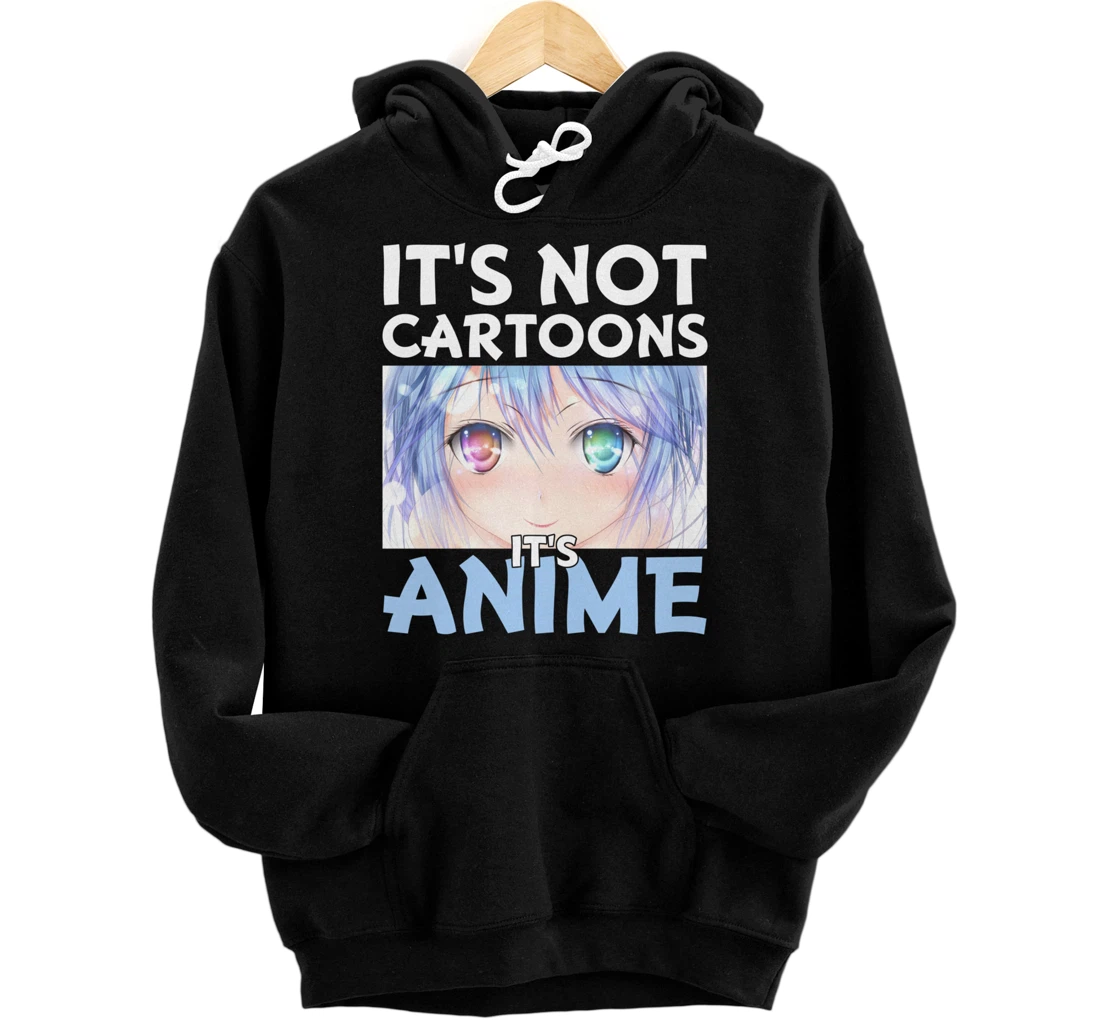 Personalized It's Not Cartoons It's Anime Otaku Anime Lovers Girls Women Pullover Hoodie