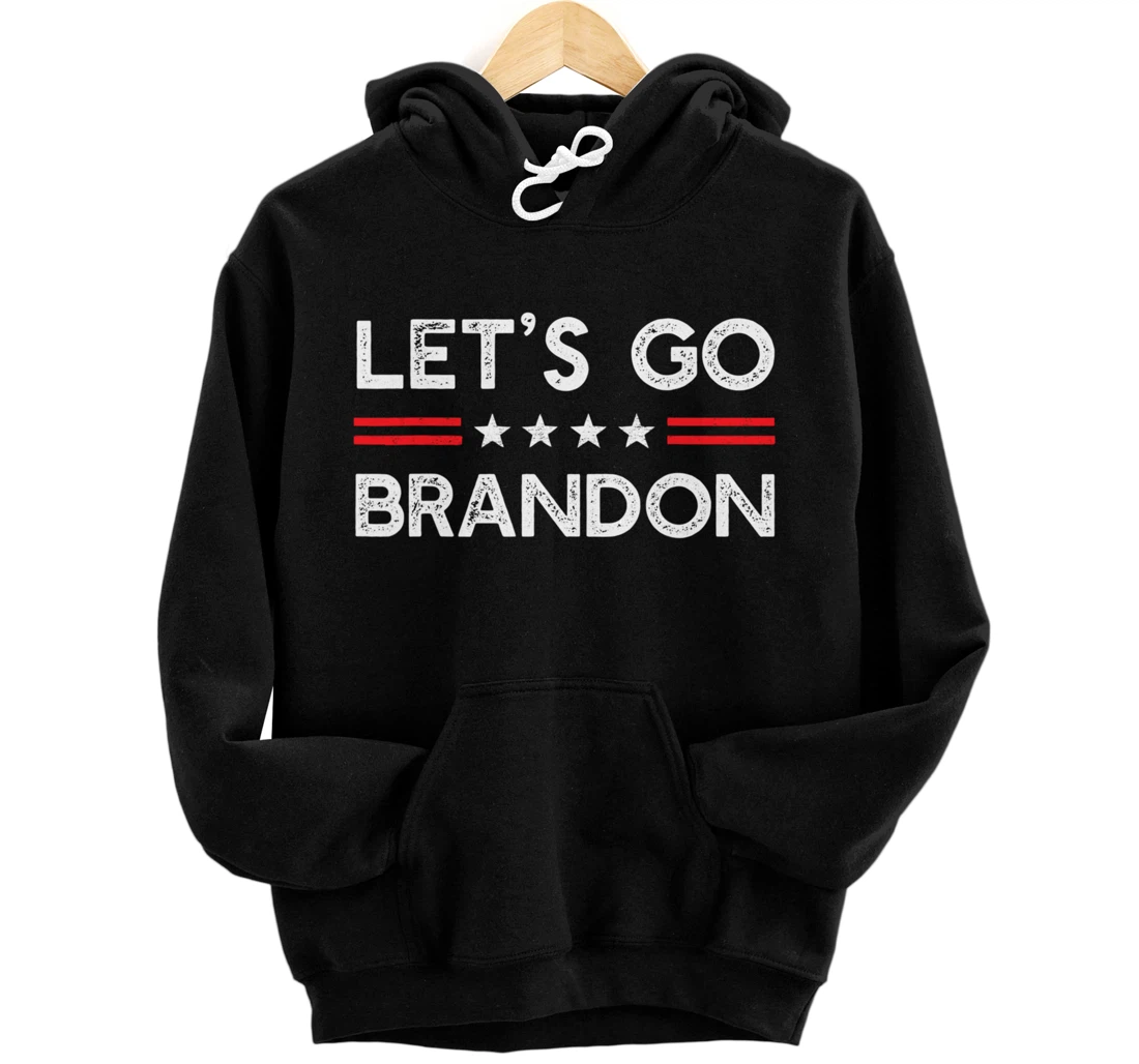 Personalized Vintage Let's Go Branson Brandon Conservative Anti Liberal Pullover Hoodie
