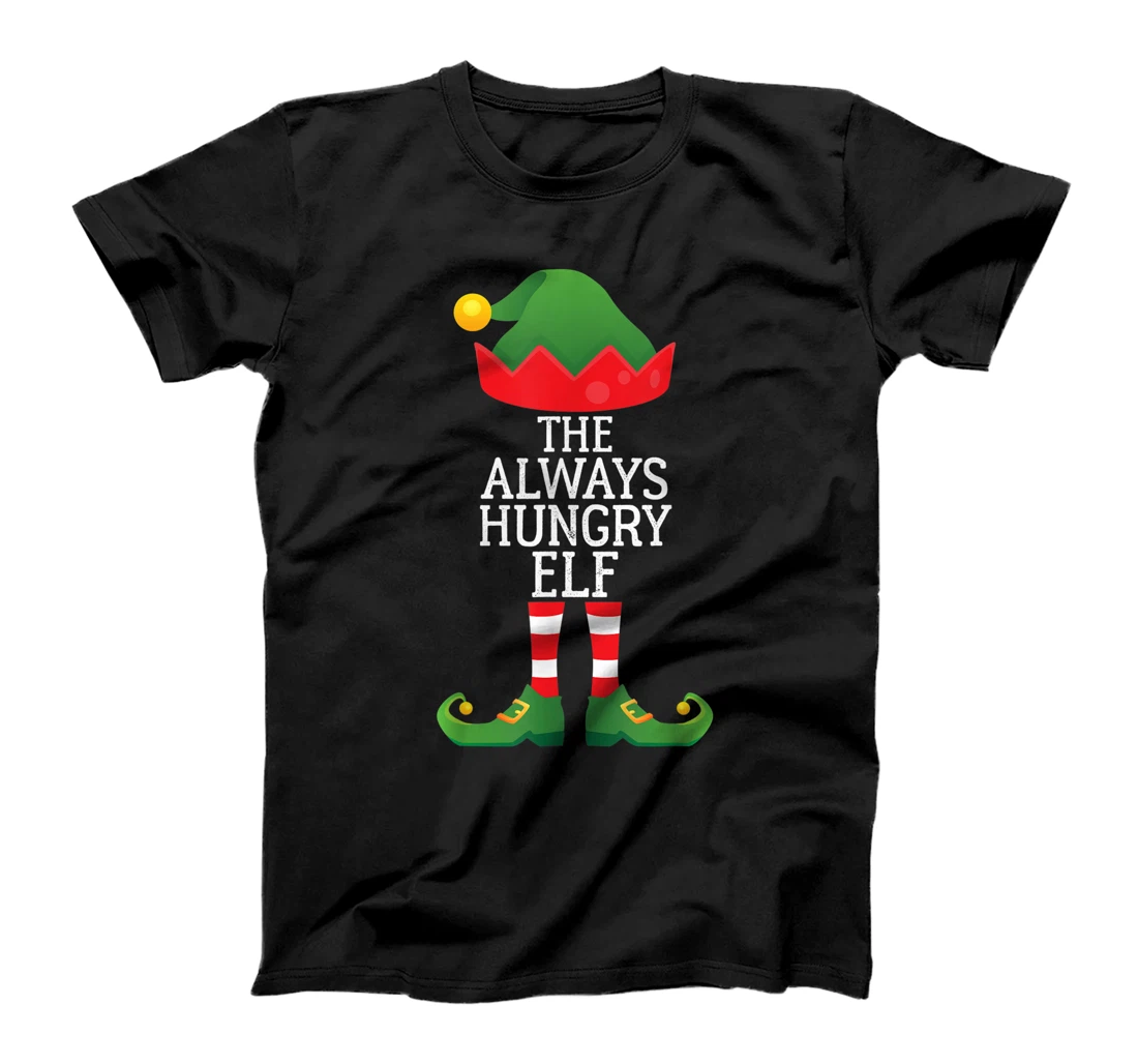 Personalized Womens The Always Hungry Elf Funny xmas Family Pajamas Matching T-Shirt, Kid T-Shirt and Women T-Shirt