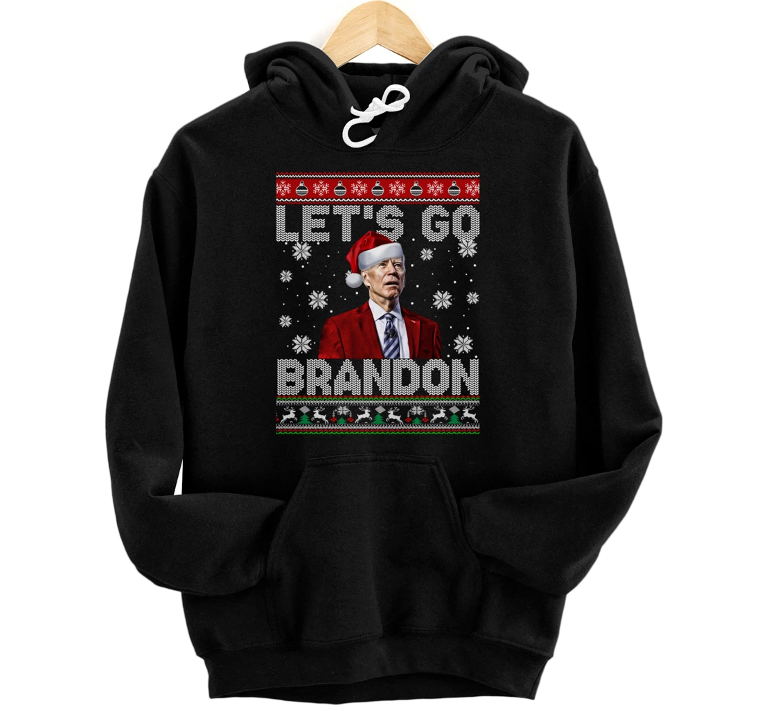 Personalized Let's Go Branson Brandon Ugly Sweater Style Chirstmas Pullover Hoodie