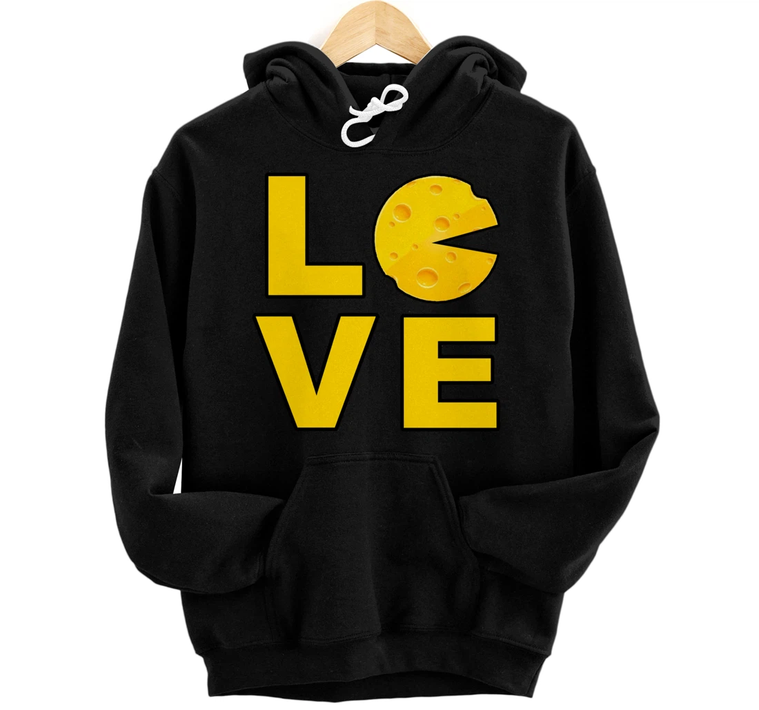 Personalized Love Cheese Wisconsin Milwaukee Green Bay Swiss Cheddar Pullover Hoodie