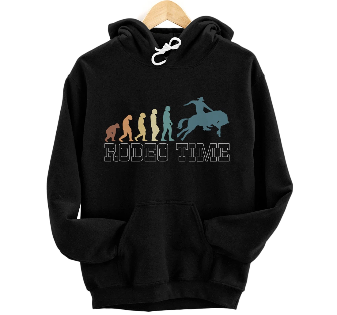 Personalized Vintage Retro Evolution Bull Cowboy Pullover Hoodie