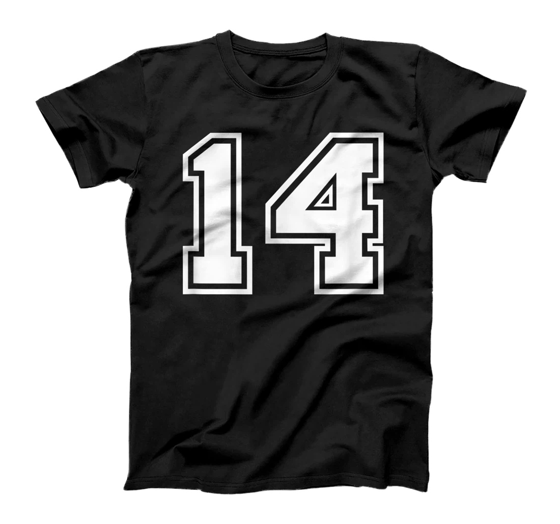 Personalized Number #14 Sports Jersey Lucky Favorite Number T-Shirt, Kid T-Shirt and Women T-Shirt