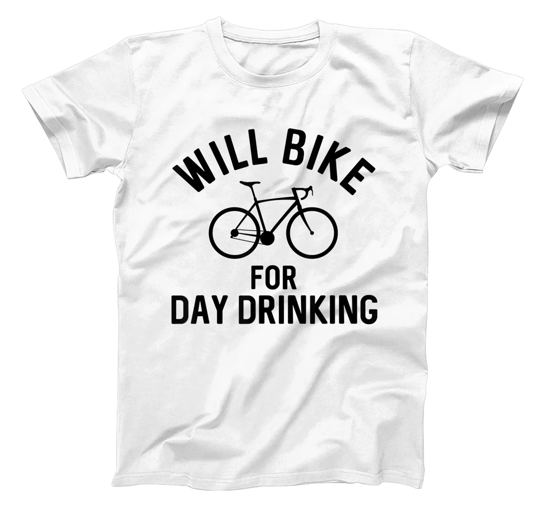 Personalized Will Bike For Day Drinking Funny Alcohol Brunch T-Shirt, Women T-Shirt