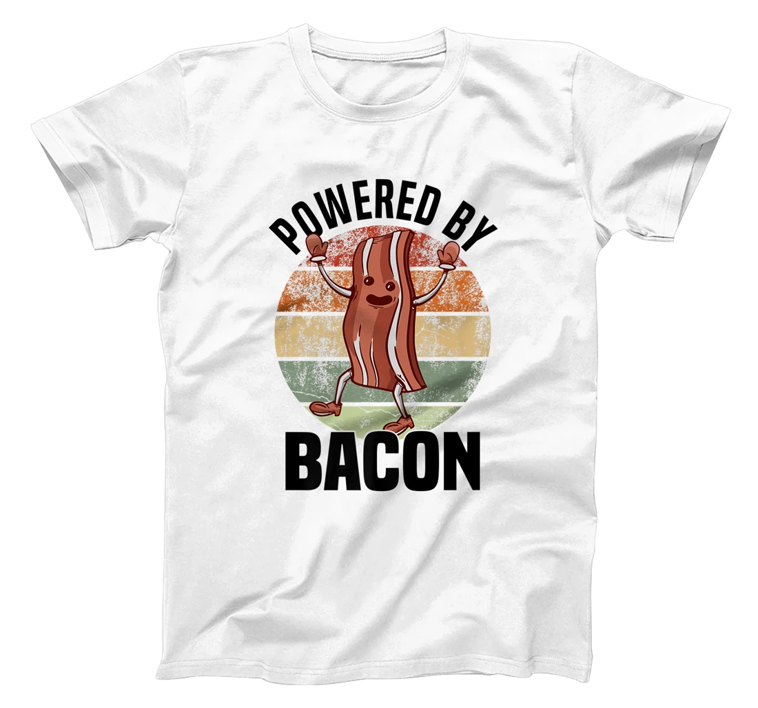 Personalized Womens Powered By Bacon for a Bacon Lover T-Shirt, Women T-Shirt