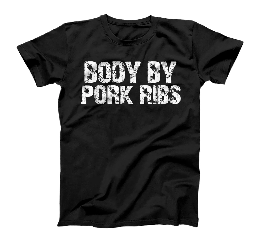Personalized Womens Funny Body By Pork Ribs Barbeque Smoked Rib Rack BBQ Grill T-Shirt, Women T-Shirt
