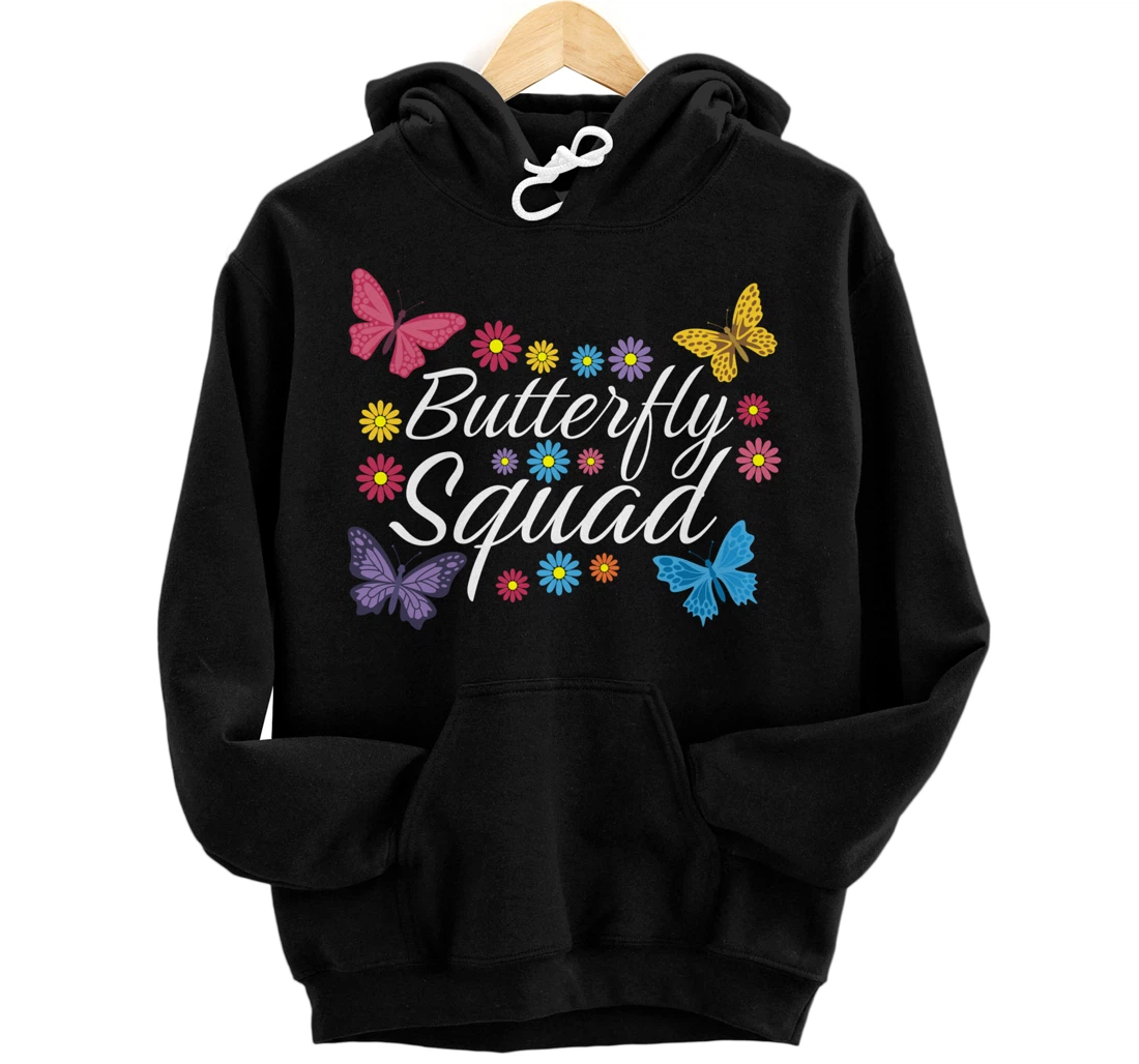 Personalized Butterfly Squad Funny Butterflies Insects Pullover Hoodie