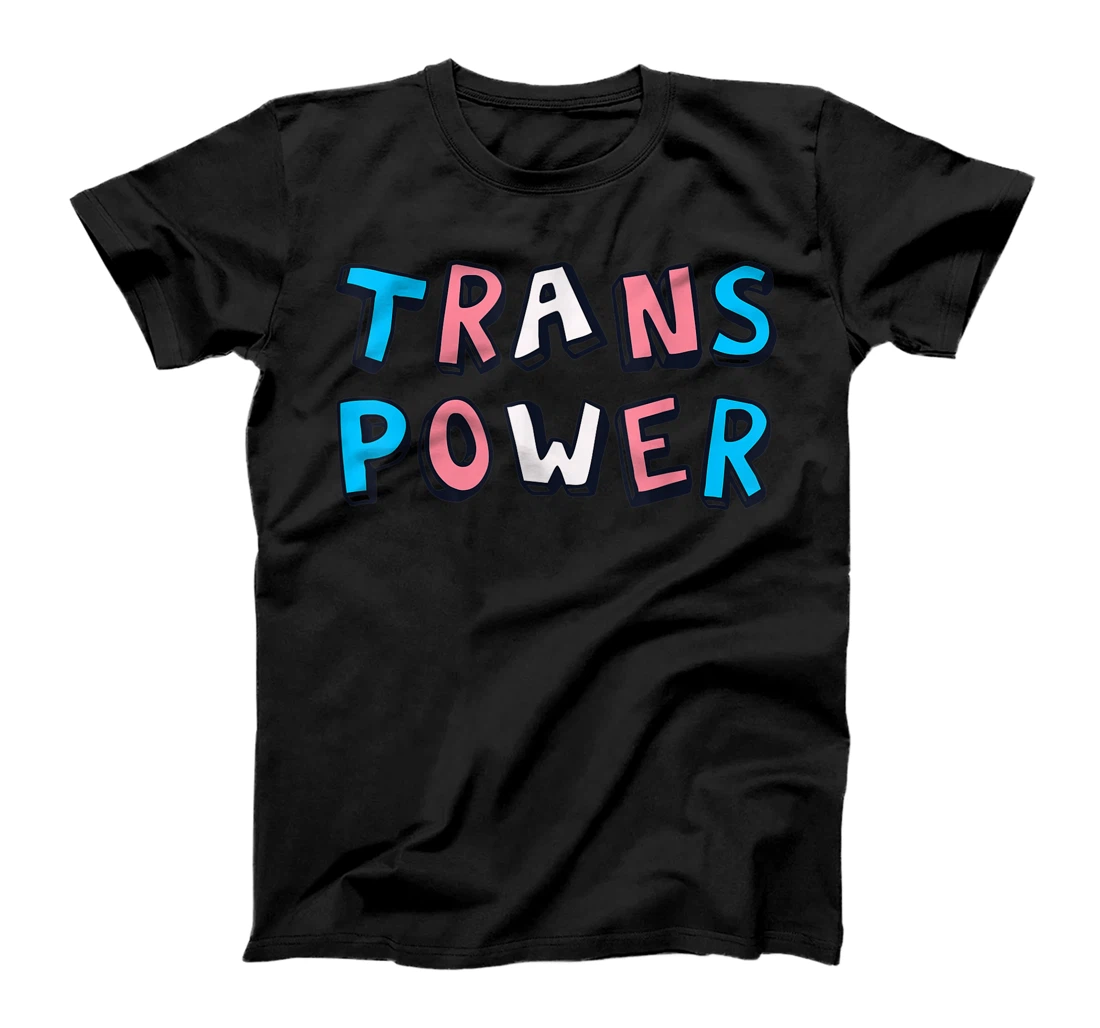 Personalized Trans Power Transgender LBGT Coloured Text Pastel Rights T-Shirt, Kid T-Shirt and Women T-Shirt