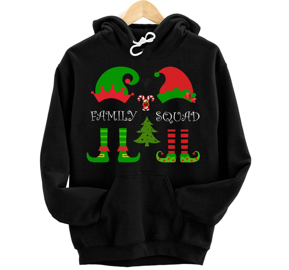 Personalized Family Squad Shirt Funny Xmas Elf Family Matching Pajamas Pullover Hoodie