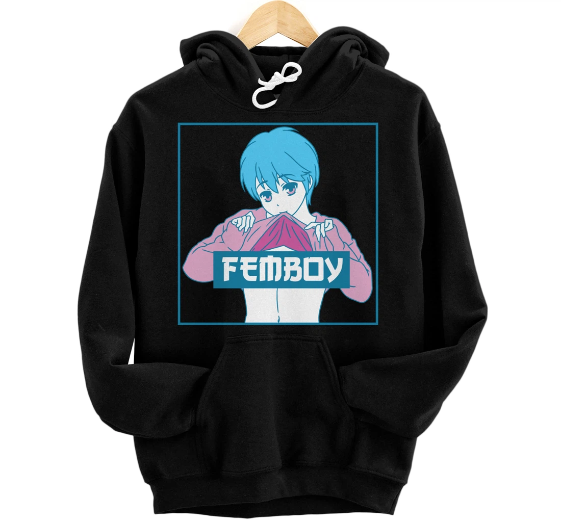 Personalized Femboy Japanese Anime Boy Gay Pride Crossdressing LGBTQ Pullover Hoodie