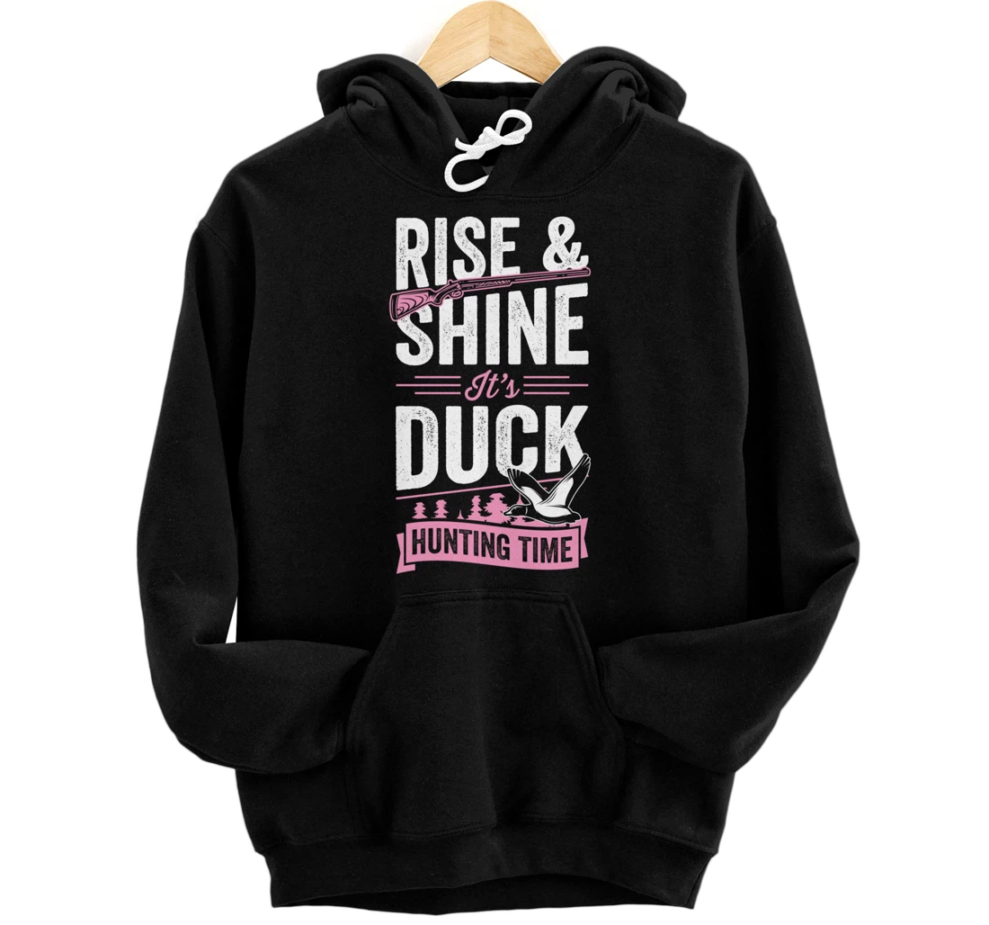 Personalized Rise And Shine It's Duck Hunting Time Pullover Hoodie