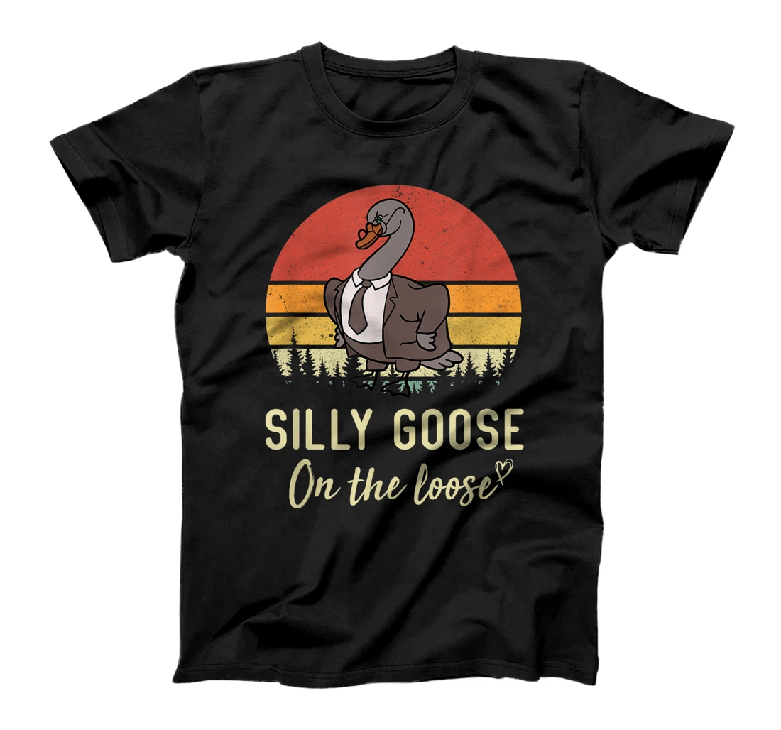 Personalized Silly Goose On The Loose Retro Vintage T-Shirt, Kid T-Shirt and Women T-Shirt