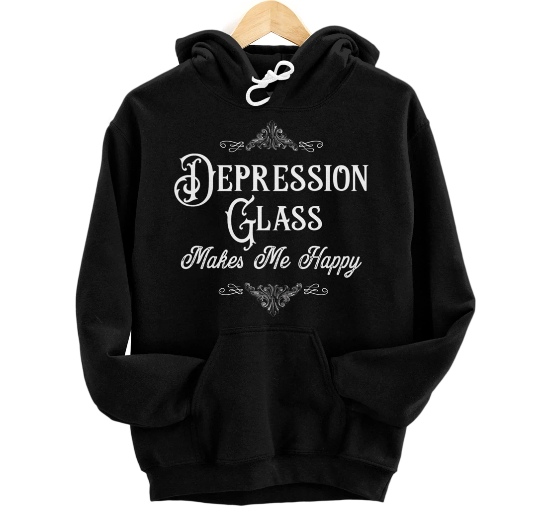 Personalized Antique Lover, Depression Glass Collector, Depression Glass Pullover Hoodie