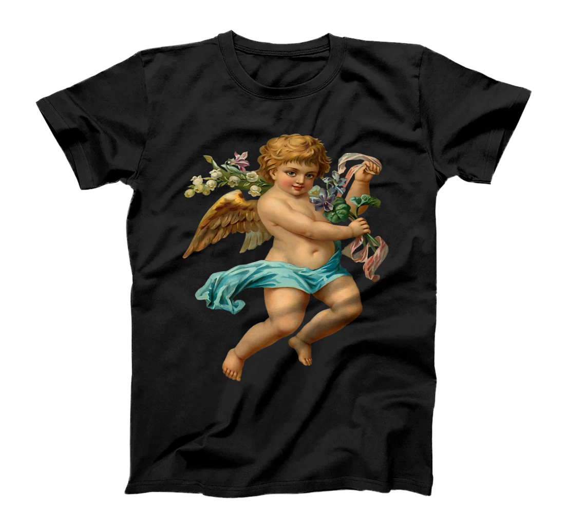 Personalized Womens Angelic Vintage Cherub Design Charming Baby Angel Gift T-Shirt, Kid T-Shirt and Women T-Shirt