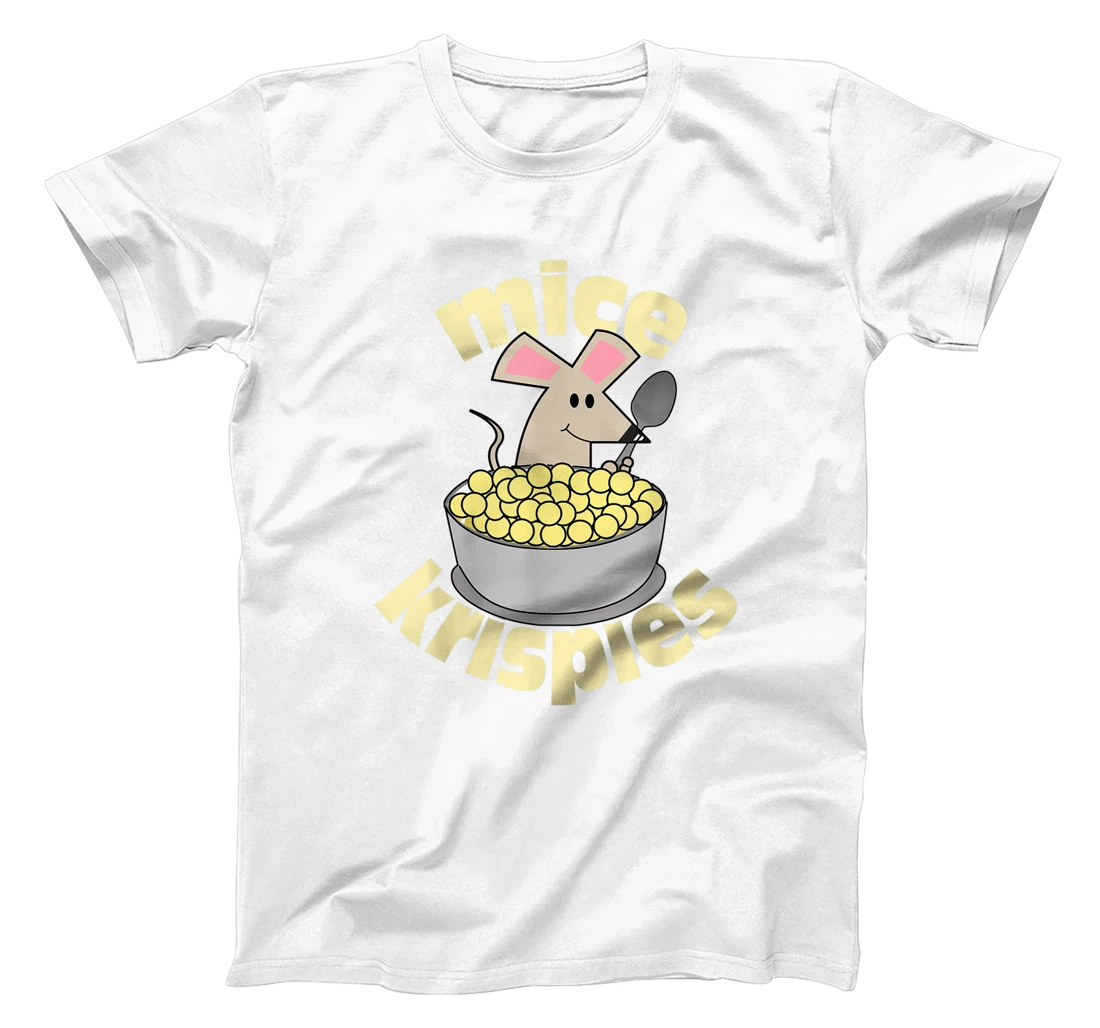 Personalized Mice Krispies Cute Mouse Having Breakfast T-Shirt, Kid T-Shirt and Women T-Shirt