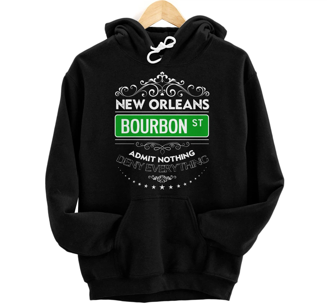 Personalized Classy New Orleans Bourbon Street Cool Fun NOLA Mardi Gras Pullover Hoodie