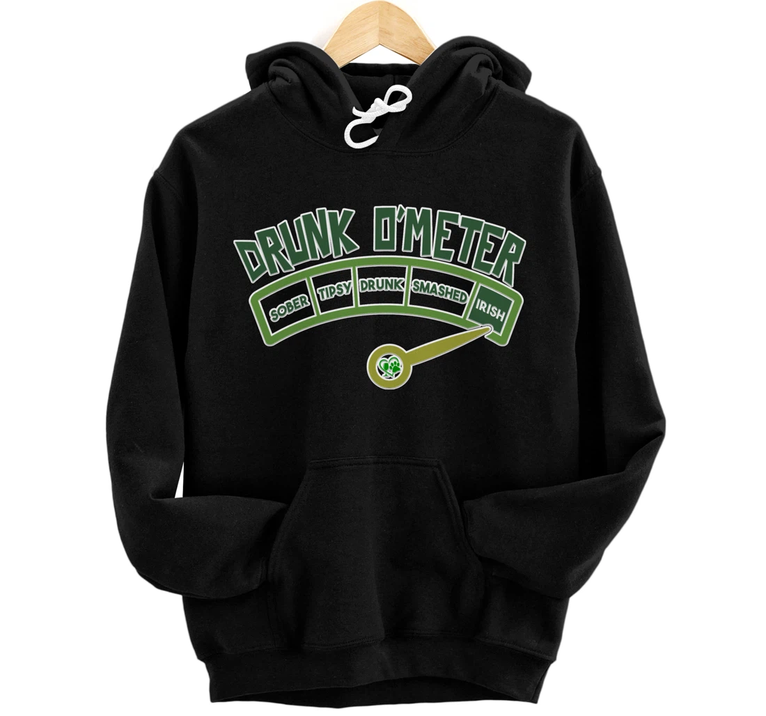 Personalized Drunk-O-Meter St. Patrick's Day Saint Irish Lads Sarcastic Pullover Hoodie