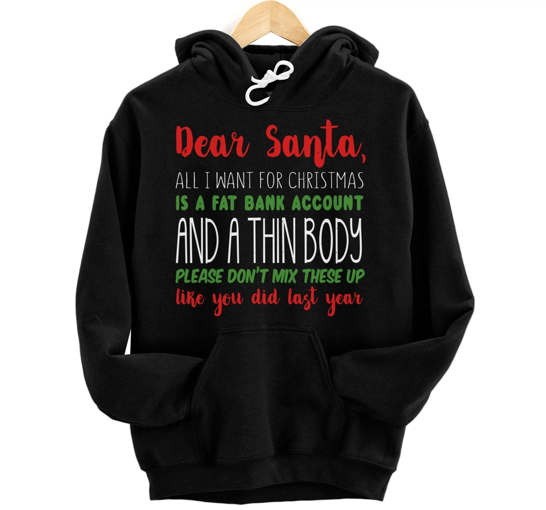 Personalized My Dear Santa Claus All I Want Wonderland Pullover Hoodie