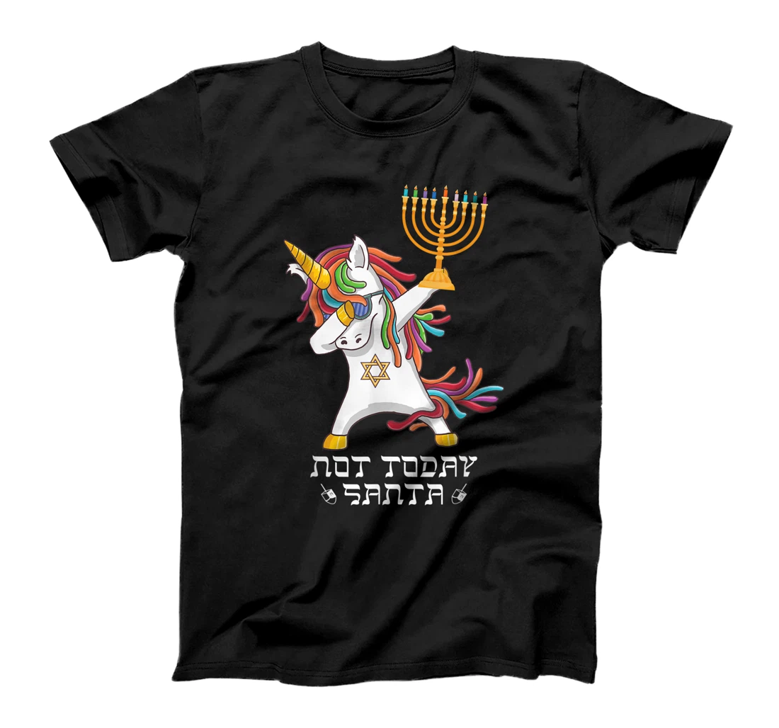 Personalized Hanukkah Dabbing Unicorn Not Today Santa Jewnicorn Chanukah T-Shirt, Kid T-Shirt and Women T-Shirt